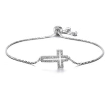 Load image into Gallery viewer, Rhinestone Cross Charm Bracelet