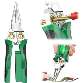 8-in-1 Heavy Duty Wire Stripper Pliers with Voltage Test