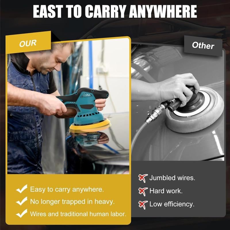 Sakerplus 8-Speed Cordless Car Polishing Machine
