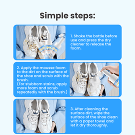 No-Wipe Foam White Shoe Cleaner