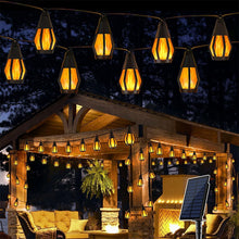 Load image into Gallery viewer, Solar Flickering Flame String Lights