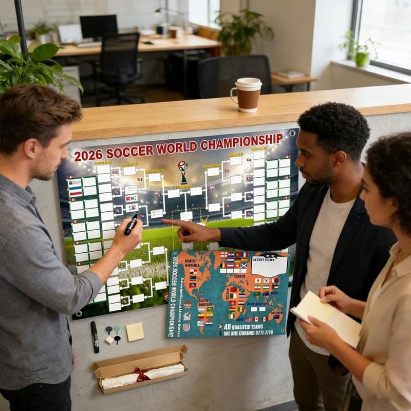 2026 World Cup Football poster