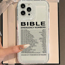 Load image into Gallery viewer, Bible Number Pattern Clear Phone Case
