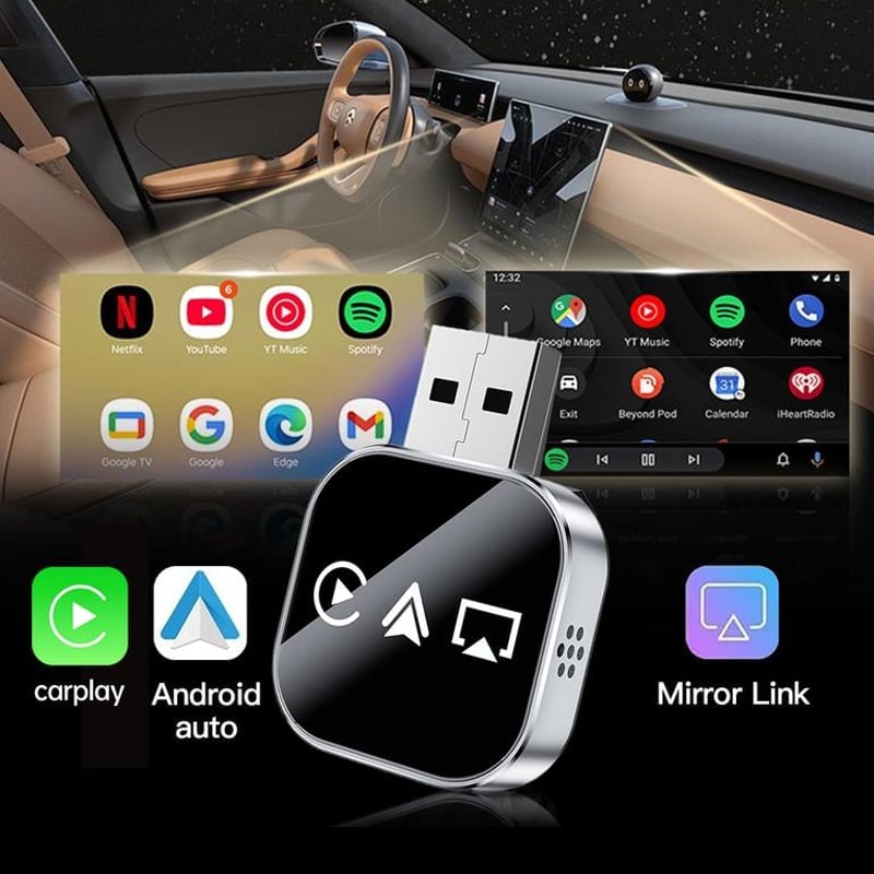 Aless™ Wireless CarPlay Android Auto Adapter