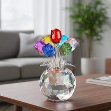 Load image into Gallery viewer, 7-Color Crystal Rose Floral Keepsake