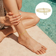 Load image into Gallery viewer, A-Z Letter Layered Ankle Bracelets for Women