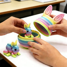 Load image into Gallery viewer, 3D Printed Rainbow Bunny Easter Egg Set