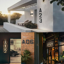 Load image into Gallery viewer, Solar-Powered Outdoor House Number Light