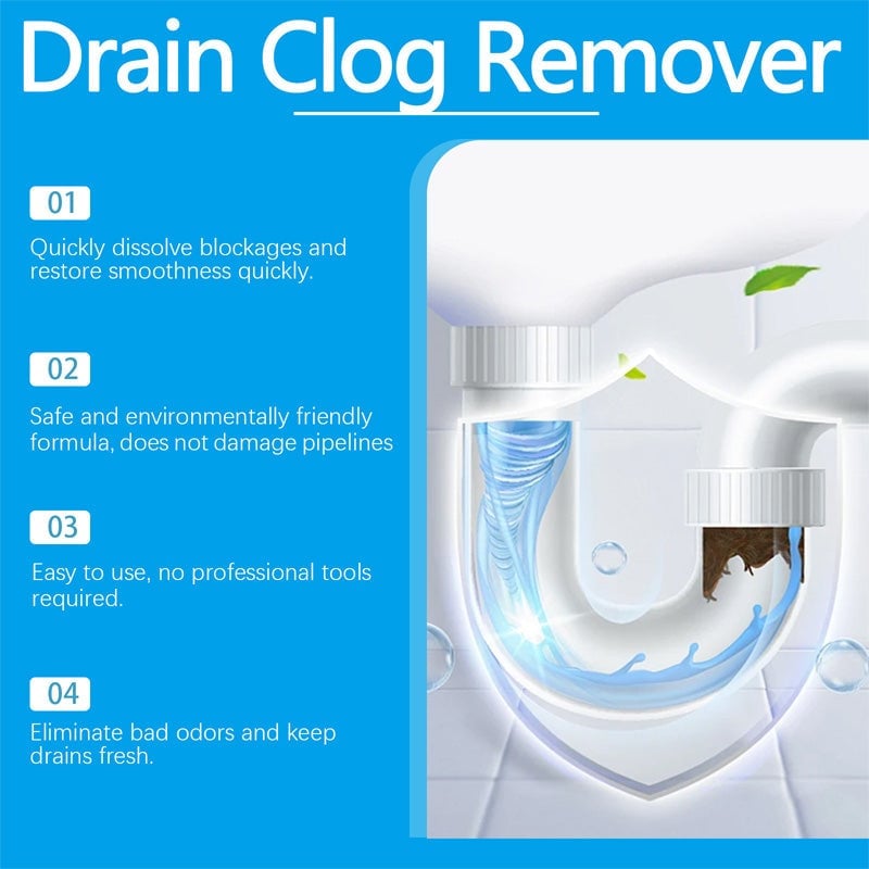 Fish-Shaped Quick-Dissolving Drain Clog Remover