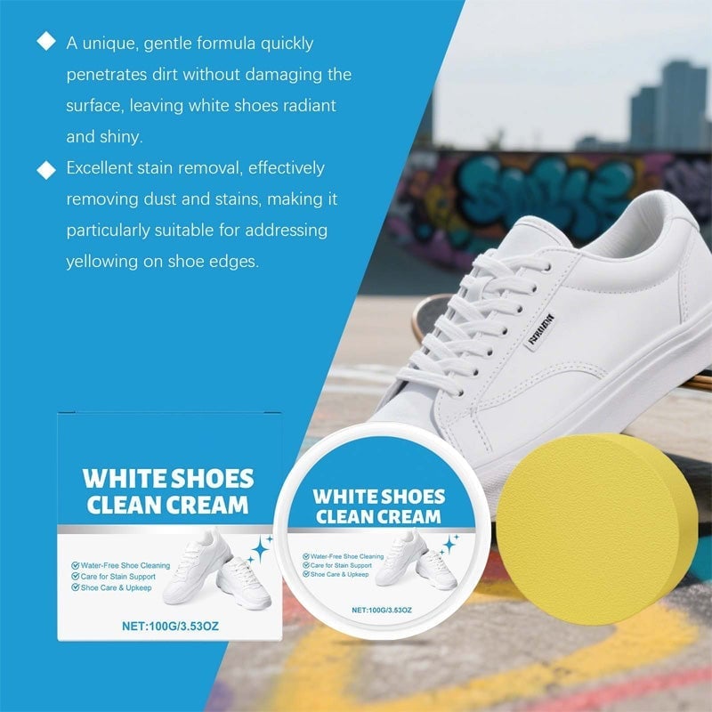 Gentle No-Rinse Shoe Cleaner & Whitening Cream