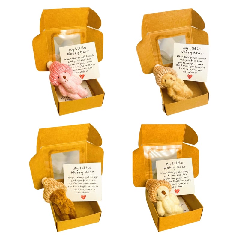 Handmade Mini Plush Teddy Bear in Box