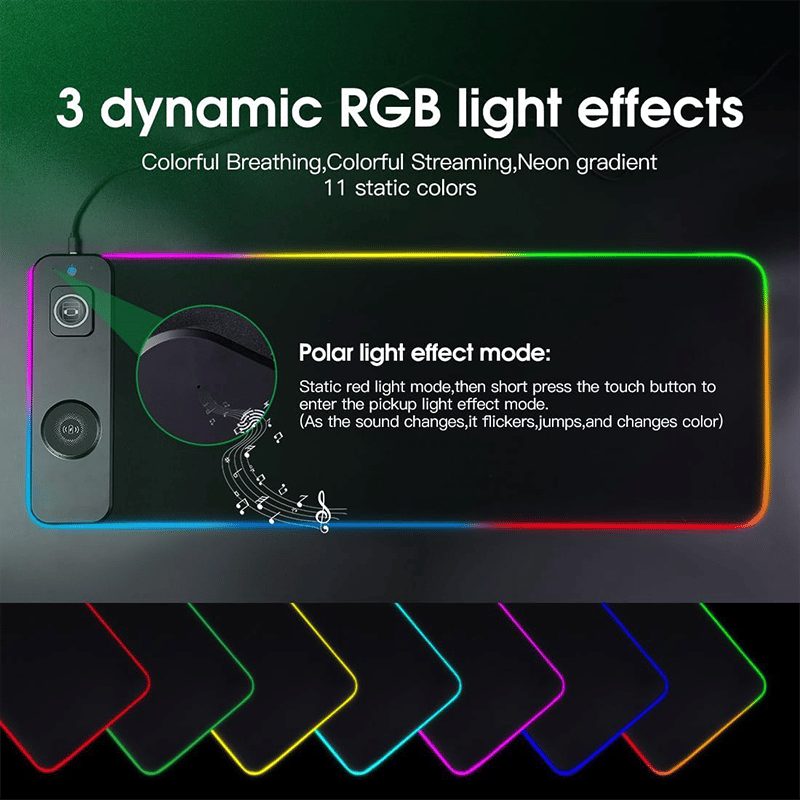 Sakerplus Wireless RGB Charging Mouse Pad
