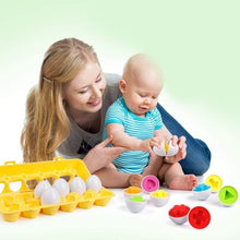 Load image into Gallery viewer, Color &amp; Shapes Matching Egg Set