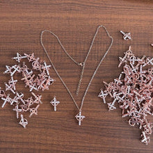 Load image into Gallery viewer, Crown &amp; Cross Pendant Choker Necklace