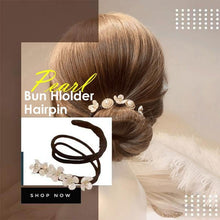 Load image into Gallery viewer, Flower Pearl Hairpin Bun Maker Twist Headband Lazy Hair Accessory