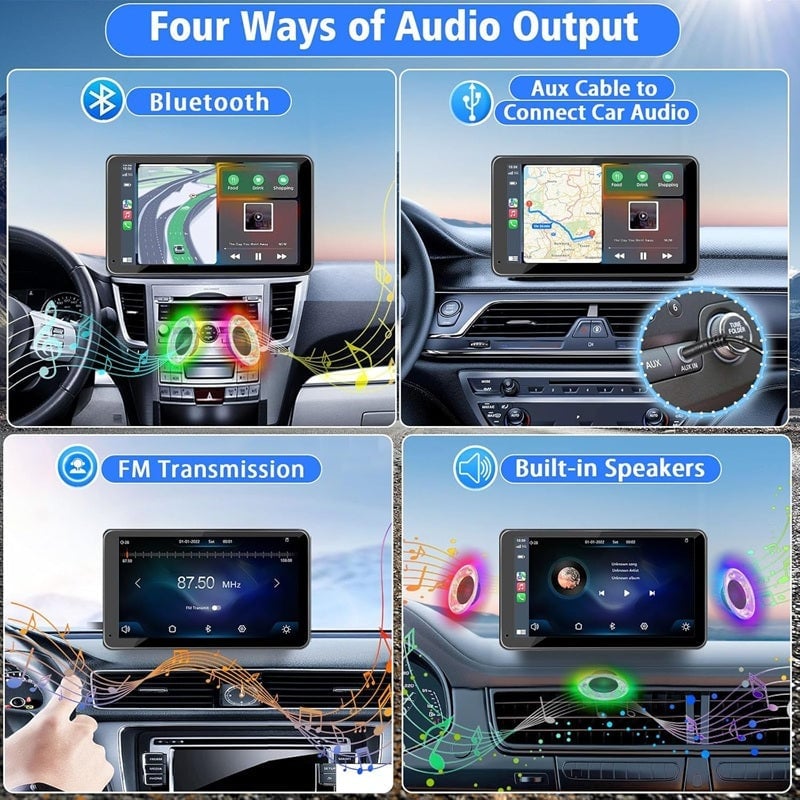 Portable Wireless CarPlay Touch Screen