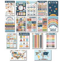 Load image into Gallery viewer, 📚Boho PreK Educational Posters 16 pcs