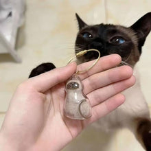 Load image into Gallery viewer, Cat Fur Keepsake Keychain – Transparent Memory Pendant for Pet Hair Storage