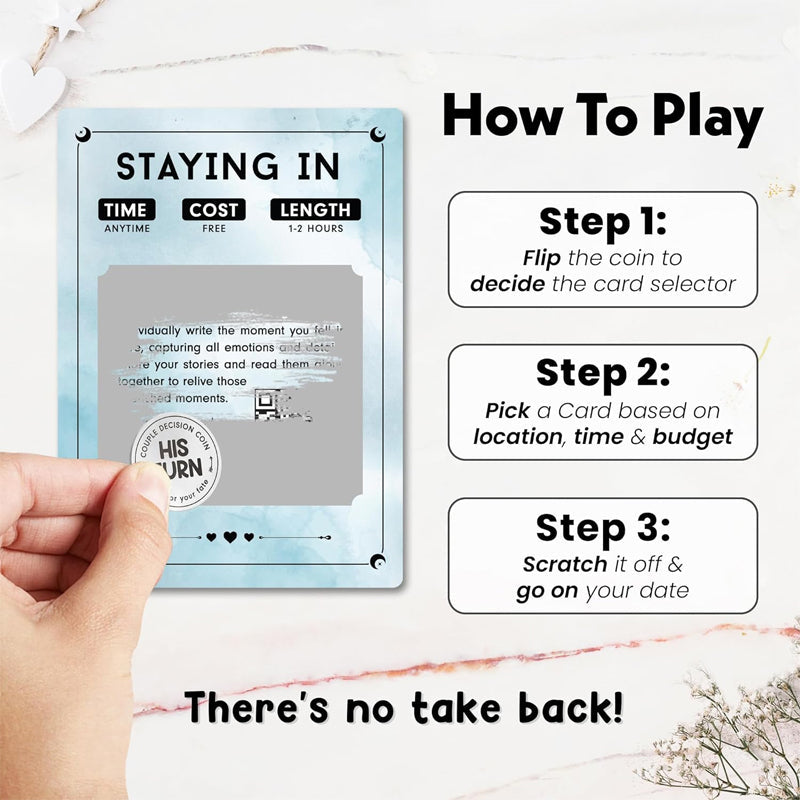 Date Night Ideas Scratch Card Game