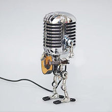 Load image into Gallery viewer, Vintage Metal Microphone Robot Desk Lamp