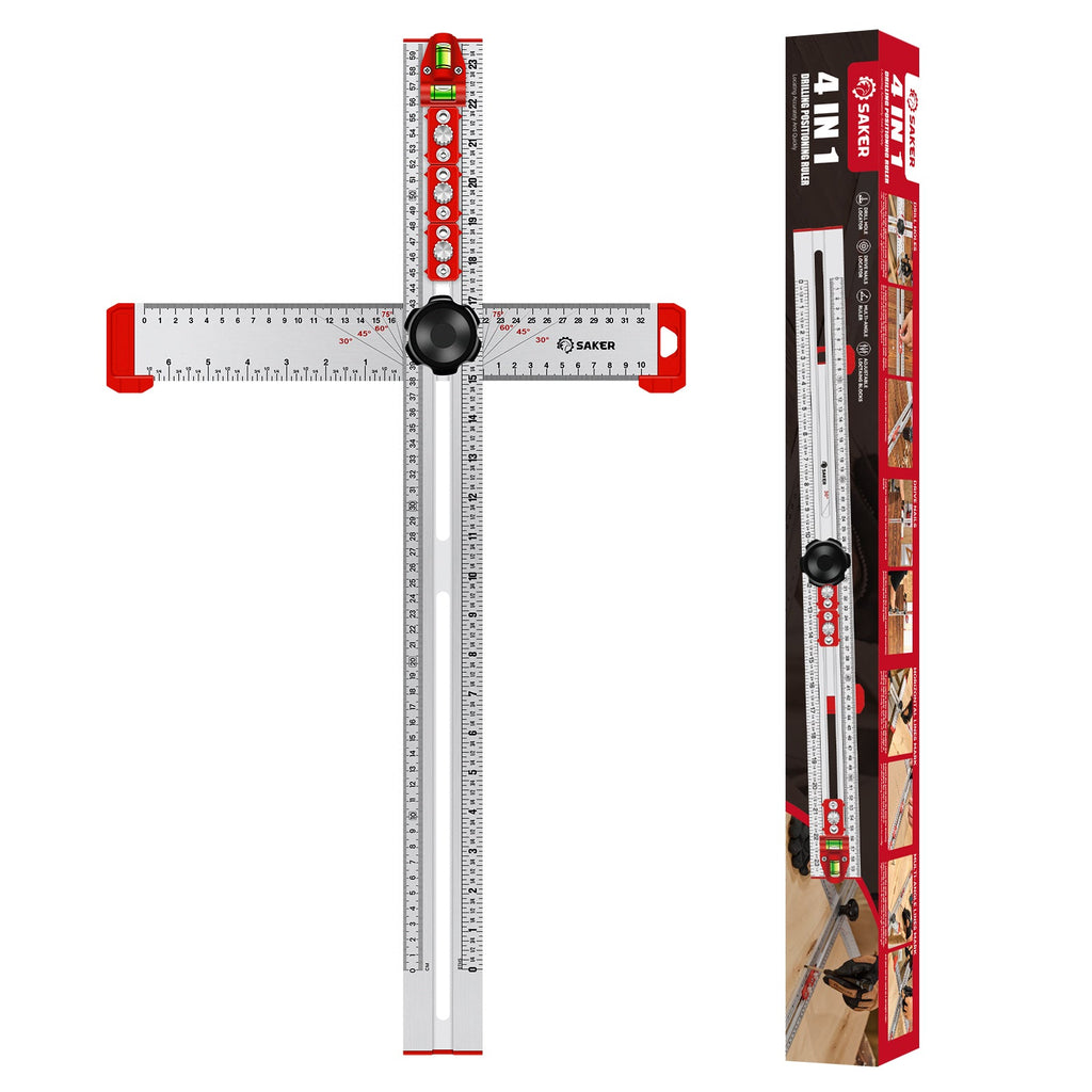 Accurate Hole Position Marker - 4 in 1 Drilling Positioning Ruler