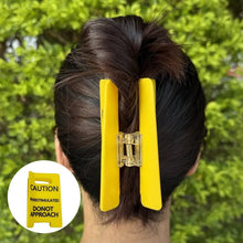 Load image into Gallery viewer, Caution Overstimulated Sign Hair Claw Clip