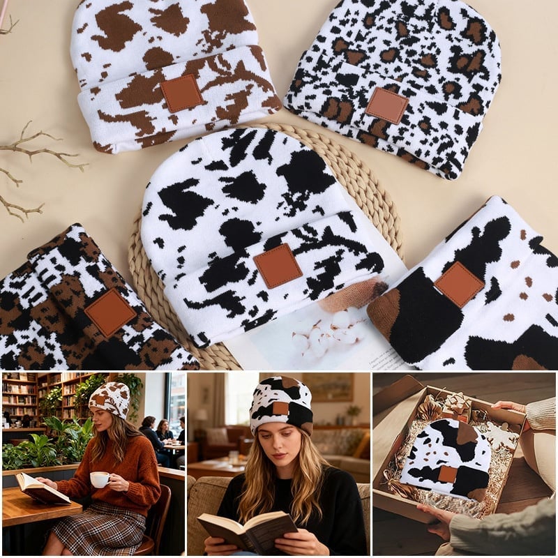 Unisex Cow Print Watch Cap