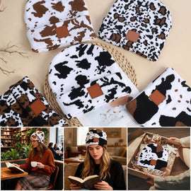 Unisex Cow Print Watch Cap