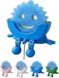Cute Smiling Sponge Holder With Drainage