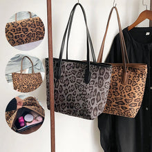 Load image into Gallery viewer, Leopard Print Tote Bag