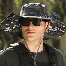 Load image into Gallery viewer, Solar Fan Outdoor Fishing Hat
