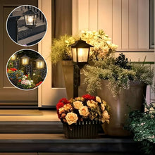 Load image into Gallery viewer, 2-in-1 Solar Powered Outdoor Post Light with Integrated Planter Box