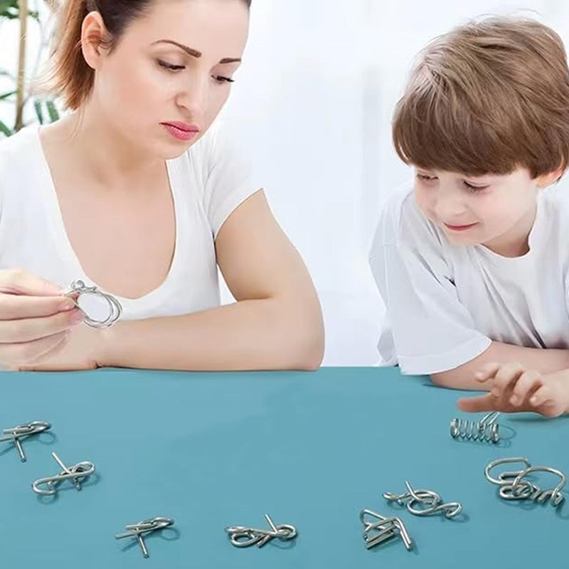 24-Piece Metal Wire Puzzle Set