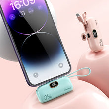 Load image into Gallery viewer, Mini Portable Charger with Built-in Cable