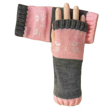 Load image into Gallery viewer, Cat fingerless gloves