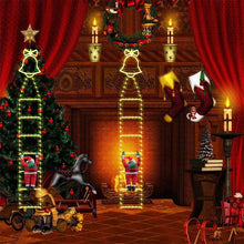 Load image into Gallery viewer, Christmas Ladder Decoration Lights With Santa Claus