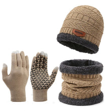 Load image into Gallery viewer, Men's and Women's Unisex Hat Neck Scarf Gloves 3 Piece Set