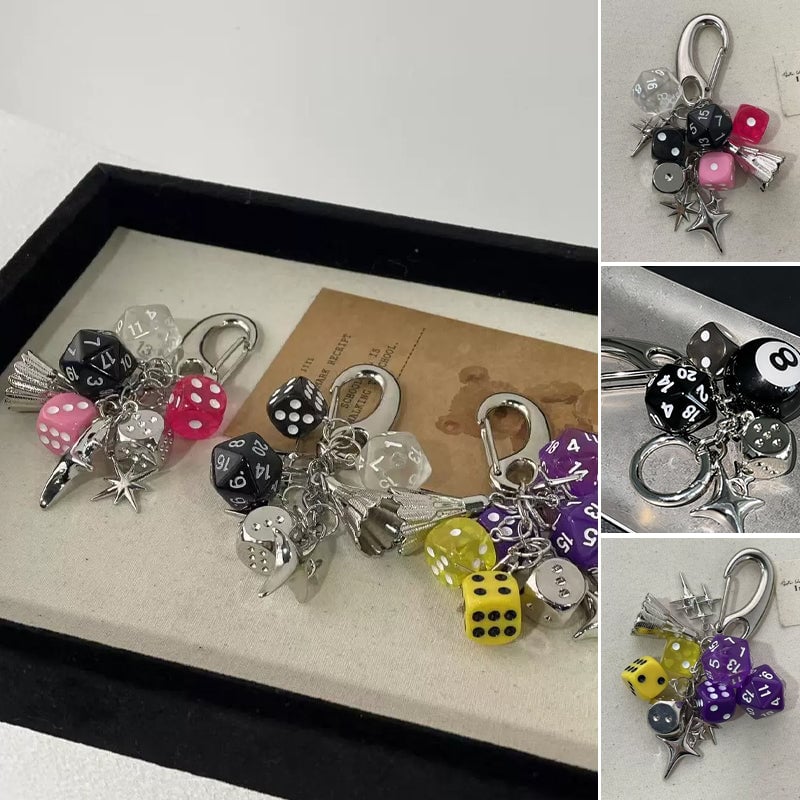 Creative dice keychain