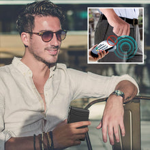 Load image into Gallery viewer, Men's Business Style Pu Leather Card Slots for AirTag