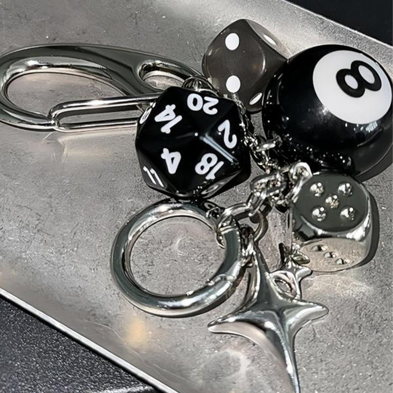 Creative dice keychain
