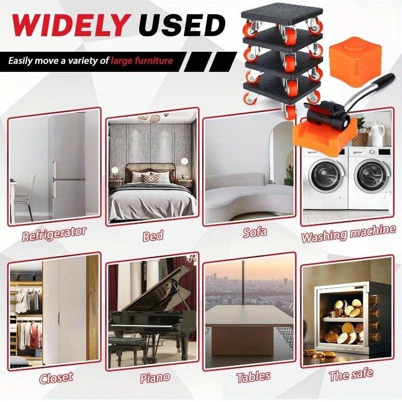Furniture Lift With Swivel Wheels And Short Pole