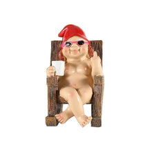 Load image into Gallery viewer, Naughty Garden Gnome Funny Statue