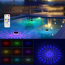 Load image into Gallery viewer, 2 PCS - Timer Function Solar-Powered Pool Light with 3 Brightness Levels &amp; 9 Colors