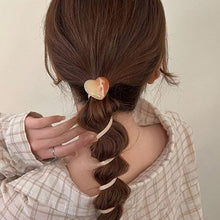 Load image into Gallery viewer, 4 PCS - Heart Shaped Straight Telephone Cord Ponytail Holder