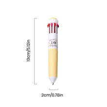 Load image into Gallery viewer, 6-Pack Multicolor Pens – 10-in-1 Colored Ballpoint Pen Set
