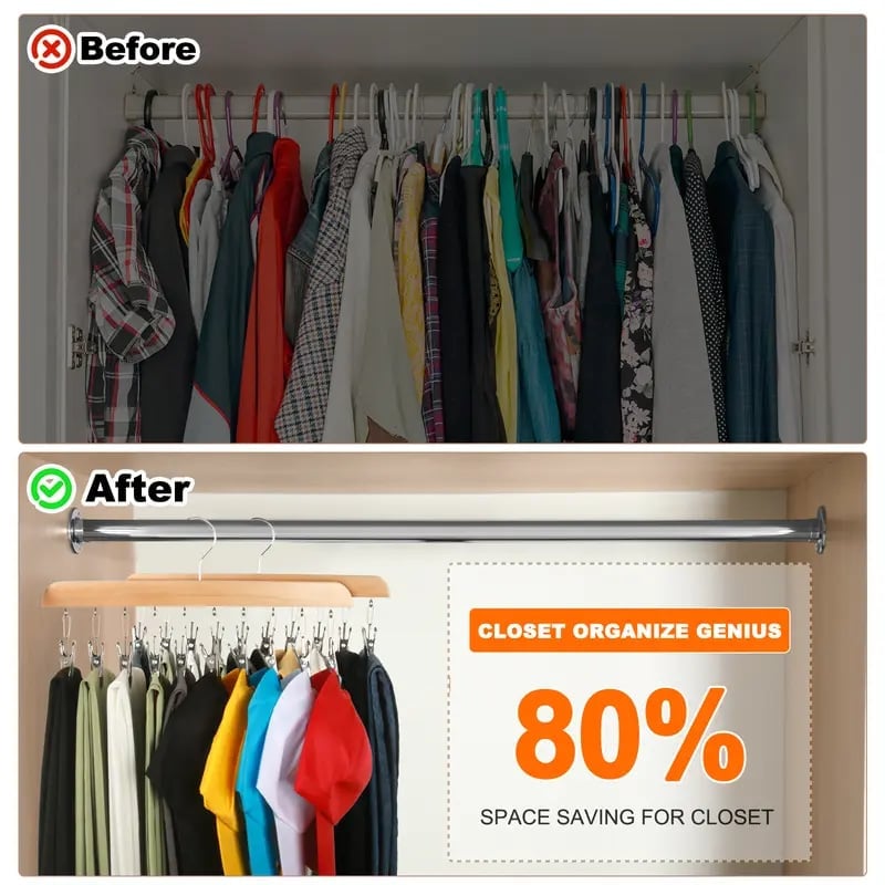 Wooden Hat Hanger Closet Organizer
