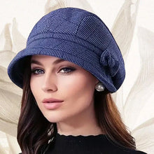 Load image into Gallery viewer, Women's Elegant Plaid Pattern Bow Decor Beret