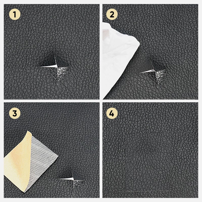 Self-adhesive leather refinisher