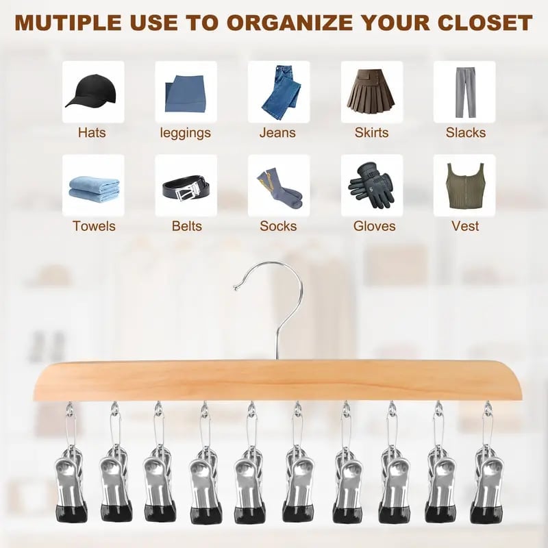 Wooden Hat Hanger Closet Organizer