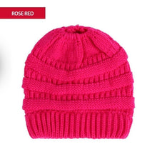 Load image into Gallery viewer, Soft Knit Ponytail Cap